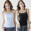 Women's solid color slim and versatile student suspender vest