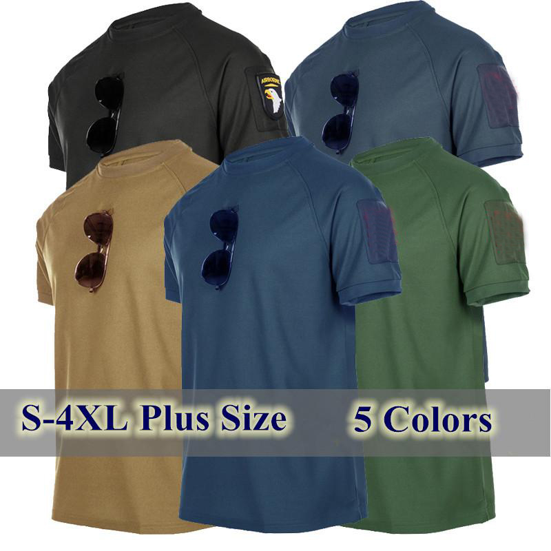 Military Tactical T Shirt Outdoor Sport Quick Dry Lapel Shor - 图0