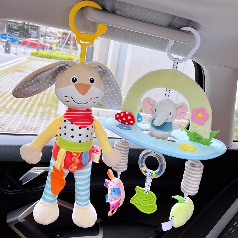 宝宝摇篮安抚挂件 婴儿汽车载安全座椅床铃追视推车益智玩具0-1岁 - 图0