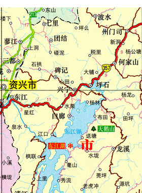 2026新款 郴州市地图 墙贴 行政区划图 郴州地图 交通海报地图
