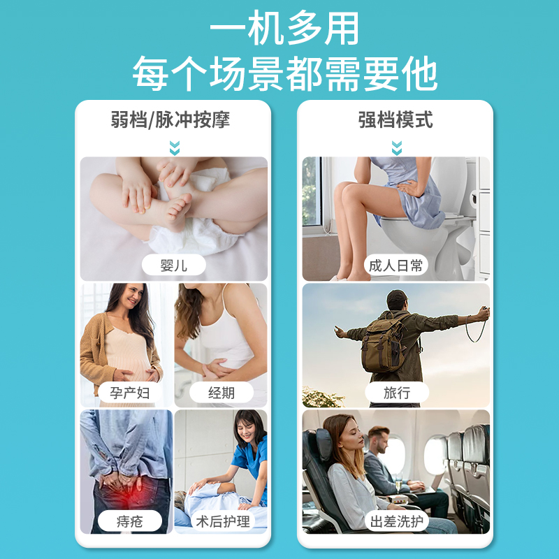 洗屁屁神器宝宝冲便器私处外阴清洗器便携电动洁身肛门冲洗器 - 图3