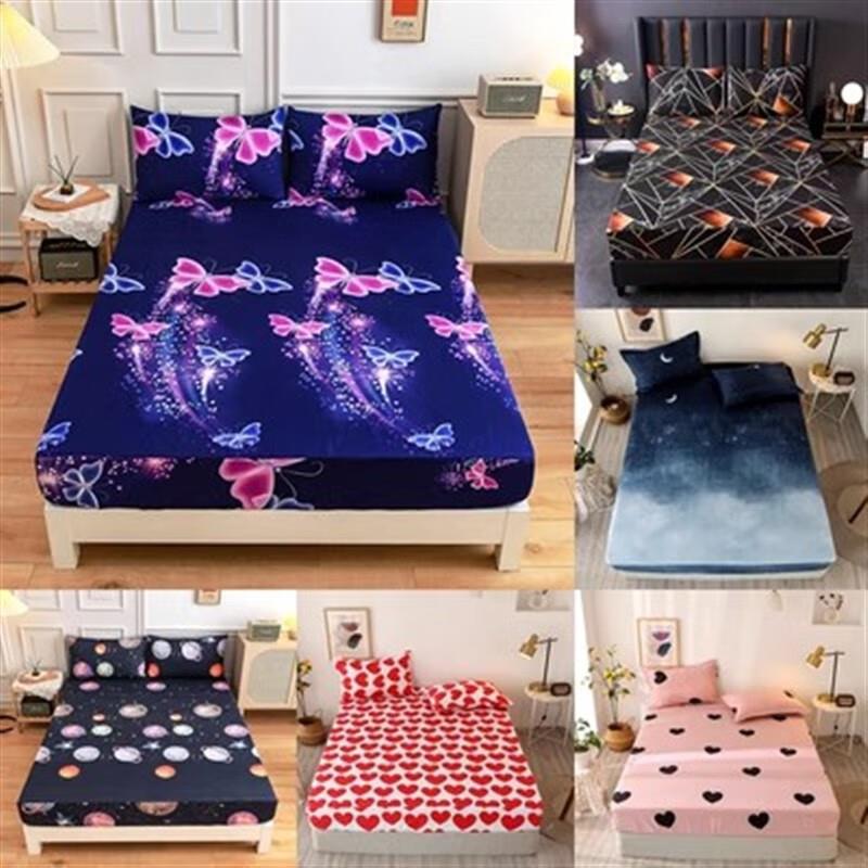 king size soft bed sheets fitted sheet pillow cases 床笠枕套 - 图0