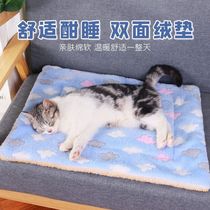 Double Sided Pet Mat Autumn Winter Thickened warm dual-use pooch Cat Kitty Thickened Blanket Universal Cushion Quilt Sleeping Mat