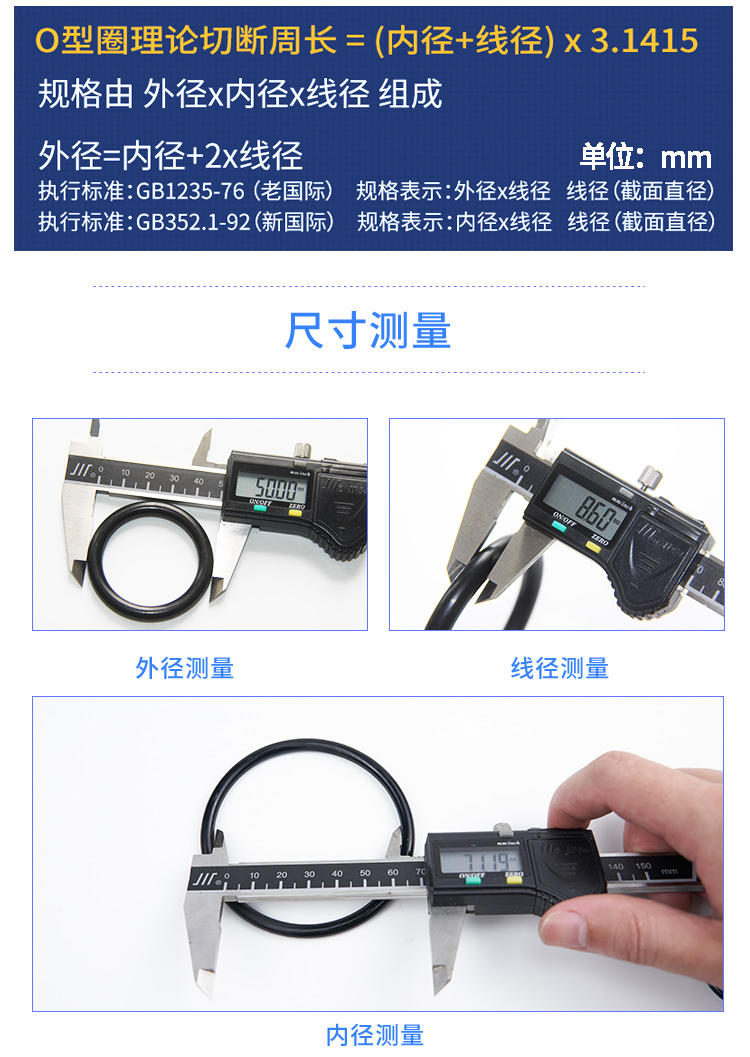 优质O型圈22/23/24/25/26/27/28/29/30*3.5黑色丁晴橡胶密封圈 - 图0