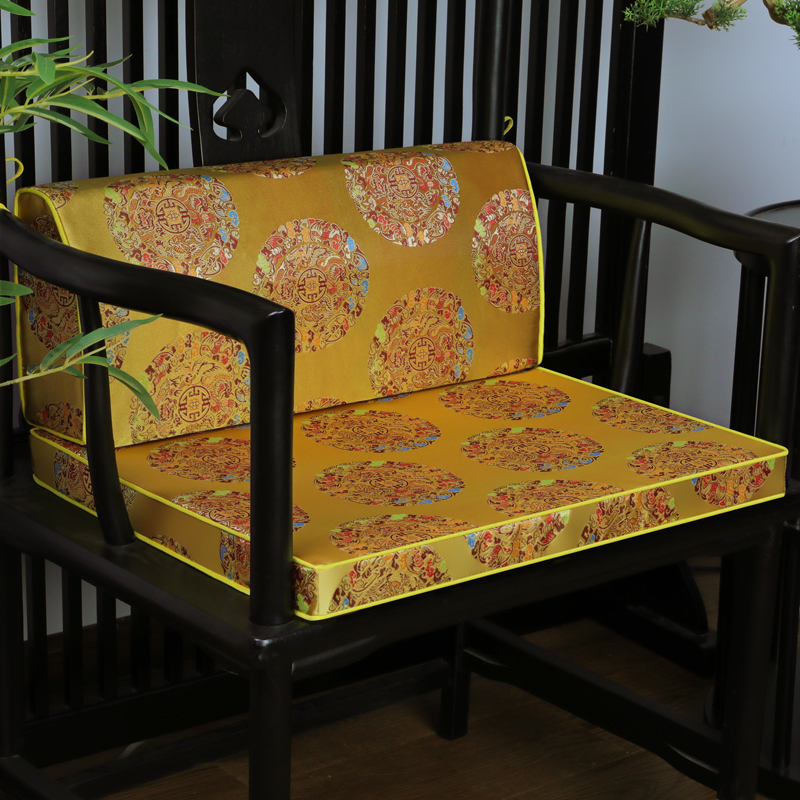中式红木椅子坐垫护腰靠垫木茶椅太师椅腰垫办公室圈椅椅垫靠背垫 - 图2