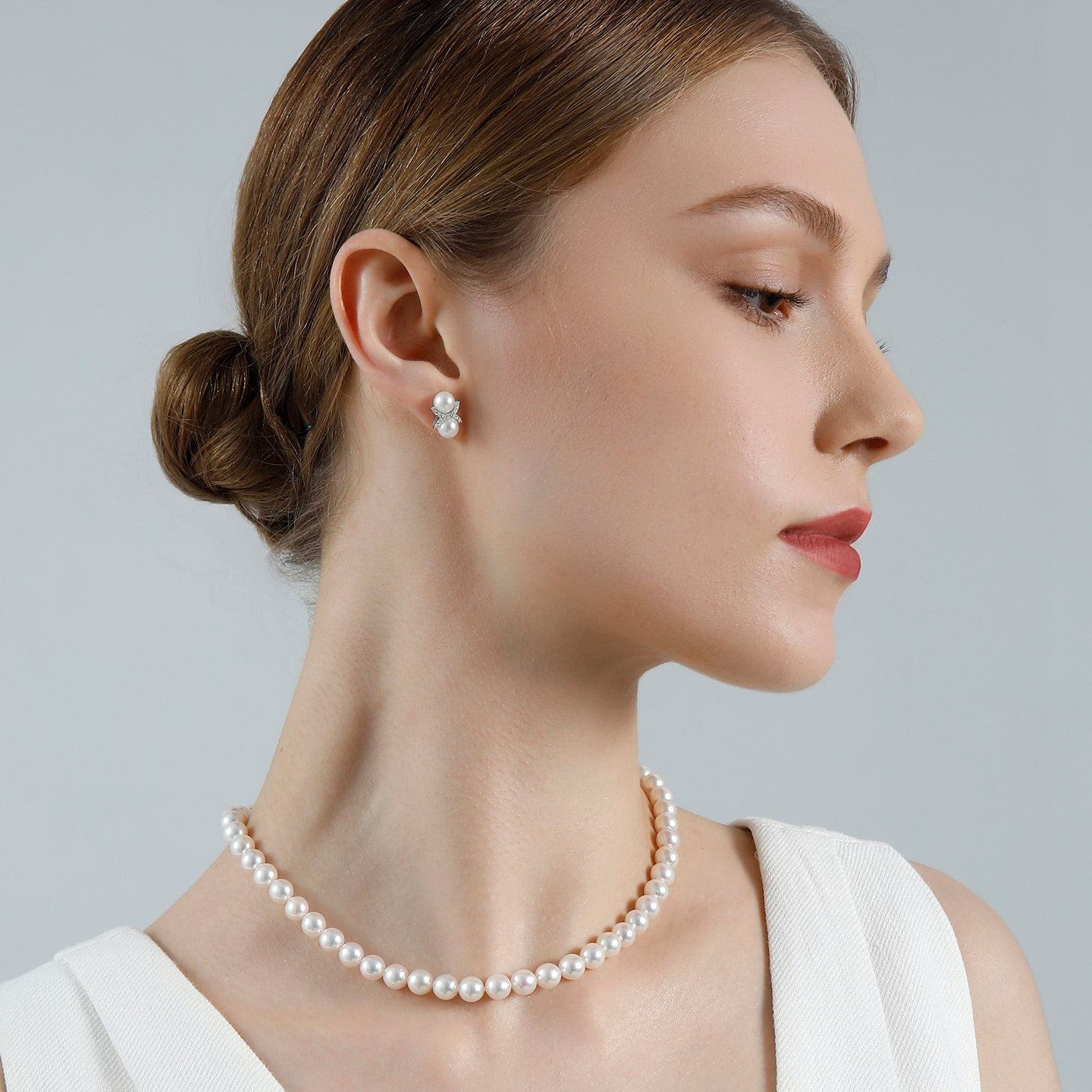 GiO珠宝 18K金Akoya海水珍珠耳钉钻石耳饰女精致轻奢双珠耳环,淘宝优惠券,粉丝福利购,淘宝优惠卷