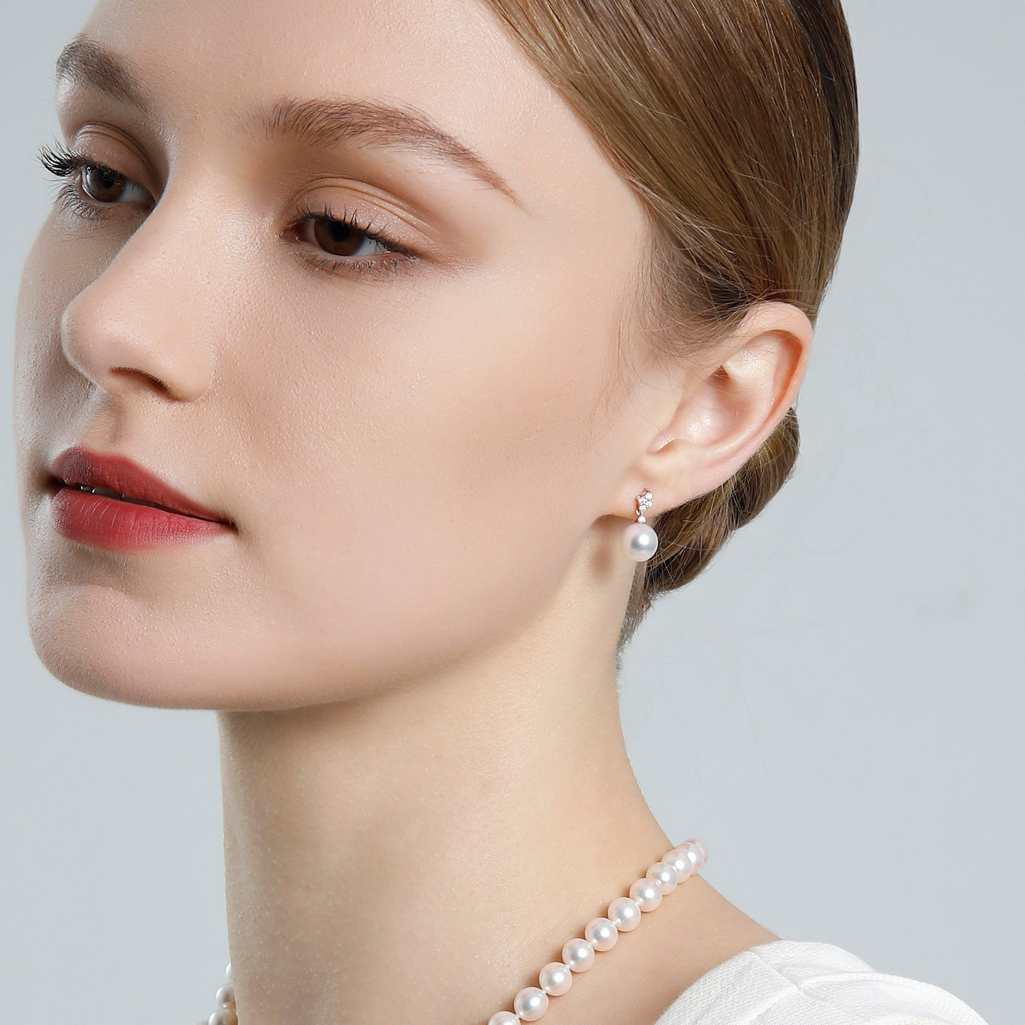 GiO珠宝 Akoya海水珍珠耳钉18K金女钻石耳饰气质通勤耳环,淘宝优惠券,粉丝福利购,淘宝优惠卷