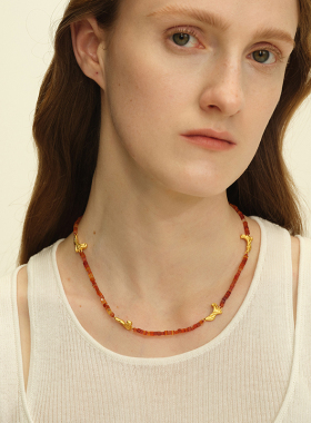 OINICIO本命年红玛瑙串珠项链