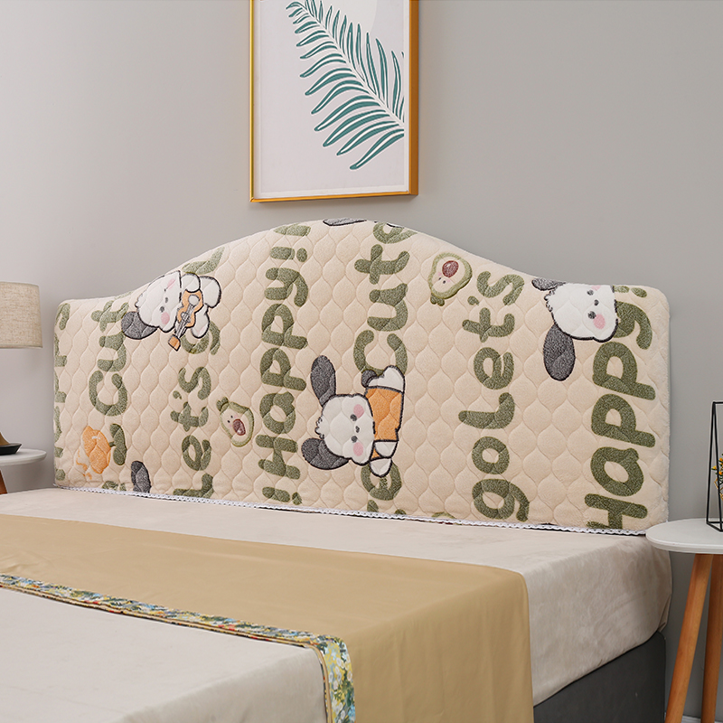 定制老式欧式床头罩异形弧形凹凸形半圆万能床头套加厚靠背罩全包 - 图1