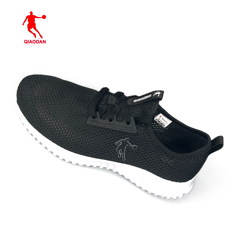 乔丹女士黑色运动鞋夏季薄网面透气镂空跑步鞋品牌正品赤足波鞋子 - 图1