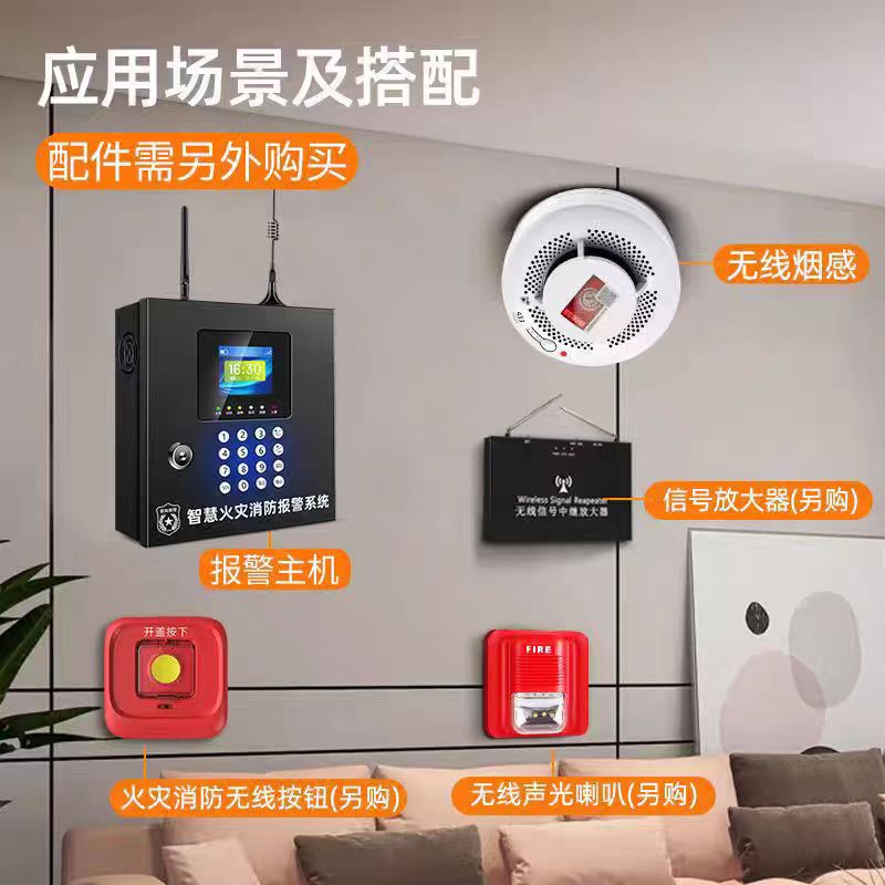 烟雾报警器商用工厂无线烟感器消防感应智能联网火灾自动报警系统 - 图0