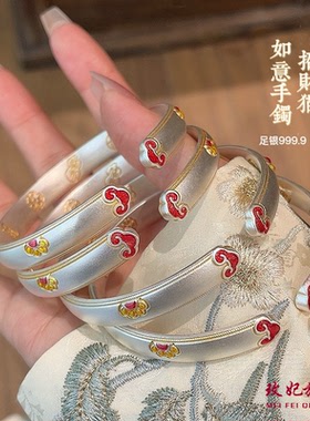 招财猫吉言纯银手镯女时尚轻奢