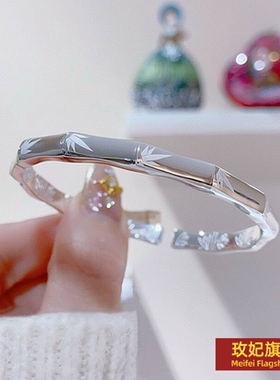 原创设计女银饰正生纯银光面手镯