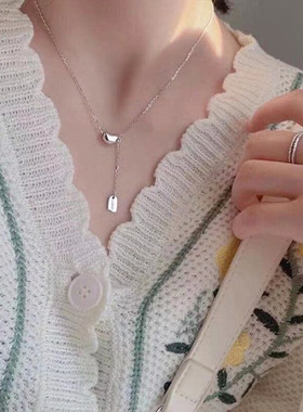 简约百搭冷淡风女学生纯银项链