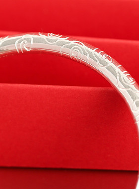 9999足银祥云手镯女纯银镯子银饰