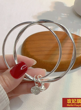 原创设计女银饰正生纯银平安手镯