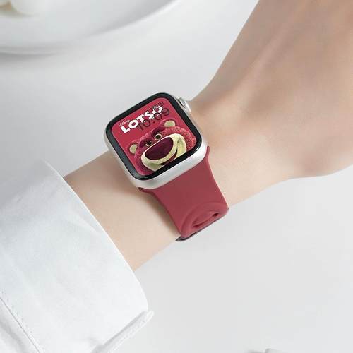 适用iwatch11苹果S11手表applewatch10表带S10硅胶S9镂空10高级SE3可爱女S8夏7代新款创意小众运动智能watchs - 图0