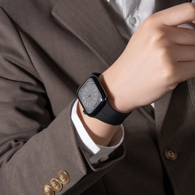 适用iwatch8表带苹果S9手表applewatch9磁吸S8硅胶S7秋冬新款男7运动SE高级S6小众6代创意ultra2/1运动iphone - 图3