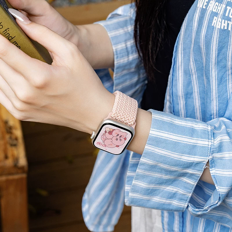 Подходящий ремешок для Apple Watch 11, размер S11, Apple Watch iWatch9, новый S10, магнитный S8, плетёный 8, женский летний спортивный 7, креативный S7, старший мужчина S6, нейлон милый se3 браслет для часов