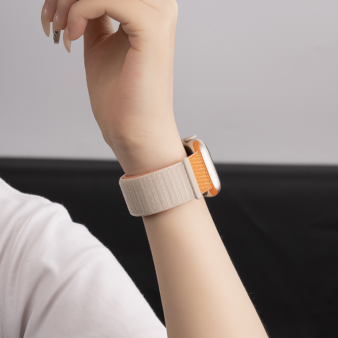 匠戴适用applewatch11表带苹果S11手表iwatch10拼色尼龙腕带S9新款10运动高级S8夏天S7女生7时尚S6智能Ultra - 图3