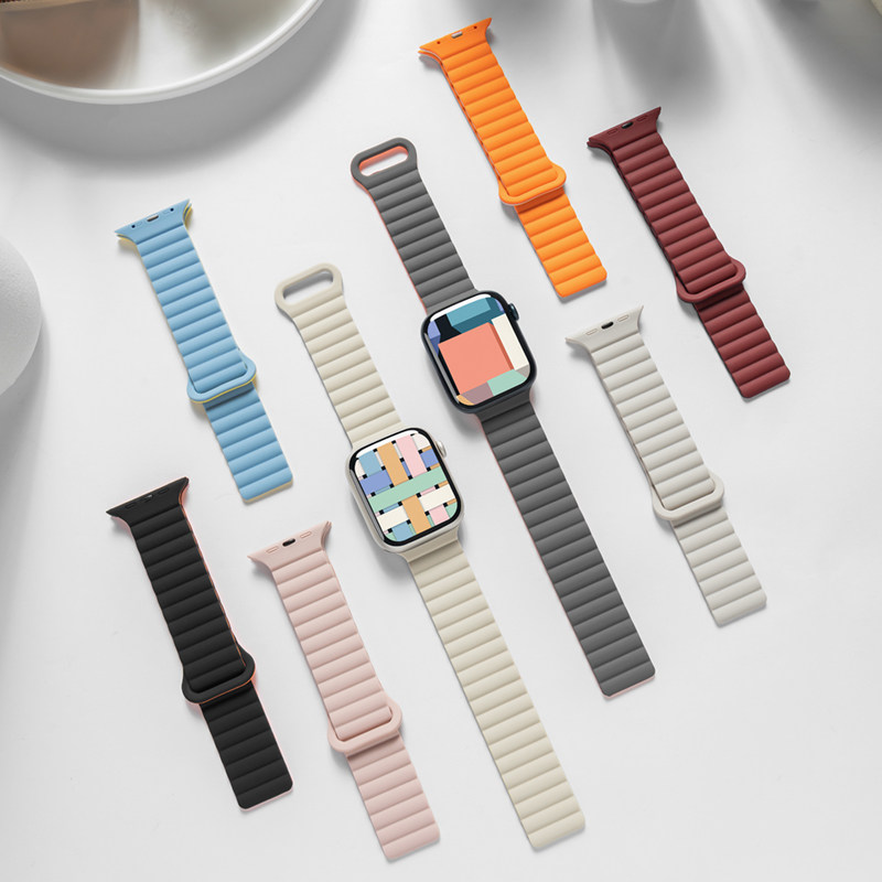 适用iwatch8苹果s7表带s8硅胶手表 匠戴智能手表手环表带/腕带