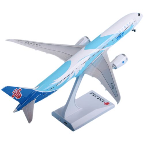 A380飞机模型仿真东航南航客机C919带轮带灯B787航模玩具拼装摆件 - 图3