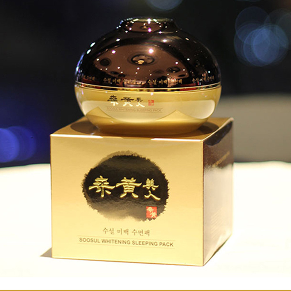 韩国桑黄美人SOOSUL臻白睡眠面膜保湿改善皱纹提亮肤色嫩肤免洗 - 图2