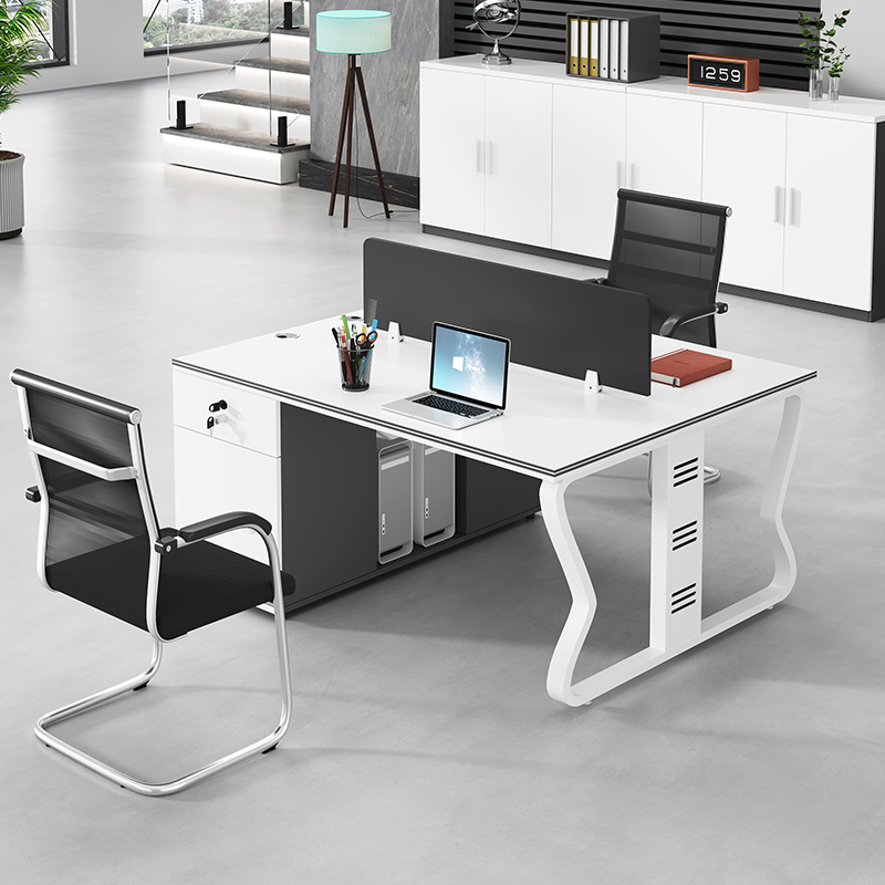 办公桌员工位简约现代职员桌椅组合屏风工位卡座办公室家具电脑桌 - 图1