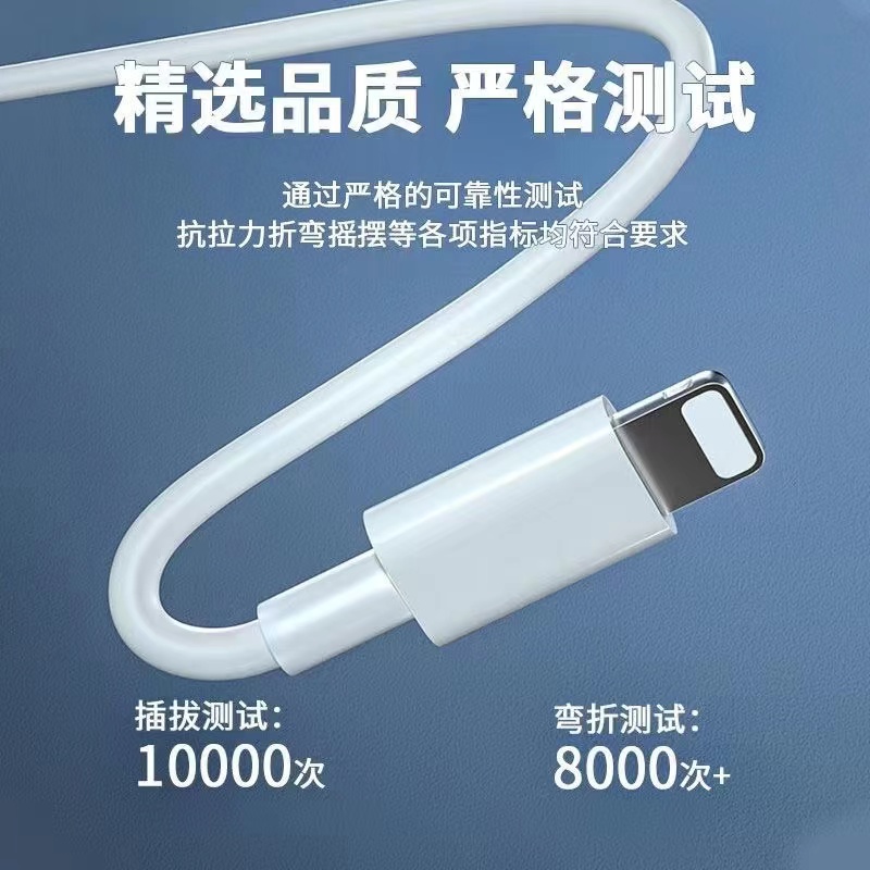 数据线适用iPhone14苹果13快充11promax手机12充电7p正品6s加长8plus闪充5s加长充电线iPad平板2米XR冲X