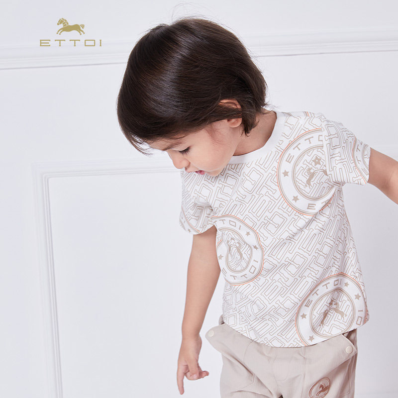 【朗姿集团】ETTOI爱多娃儿童短袖T恤夏季新款男童上衣韩版宝宝内,淘宝优惠券,粉丝福利购,淘宝优惠卷