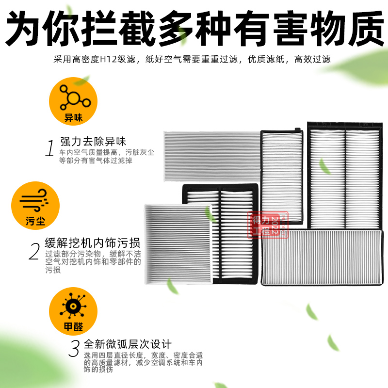 徐工XE55/60DA/75DA/80/135/150/215/370D挖掘机空调滤芯滤网配件 - 图1