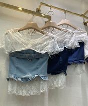 Designers section 2022 Real pictures Real mesh yarn Jeans Vest Women Summer Outwear Design Sensation with a small crowdsourced smear