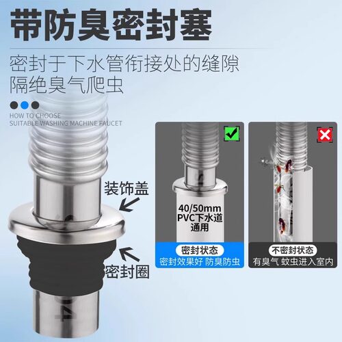 厨房洗菜盆下水管不锈钢管道排水管洗碗池水槽配件防臭神器全套装 - 图1