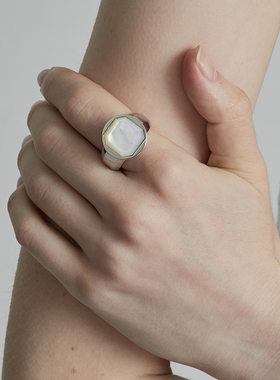 THEYKNOWClasp贝母鸡尾酒戒指