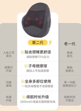 志高颈肩腰背揉捏按摩枕
