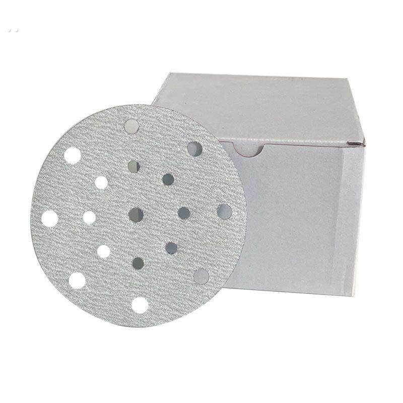 干磨砂纸6寸17孔圆形植绒砂纸汽车打磨抛光白砂费斯托自粘圆盘,淘宝优惠券,粉丝福利购,淘宝优惠卷