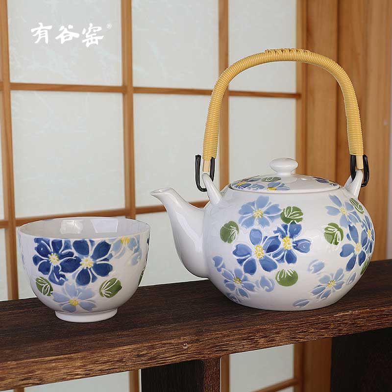 NITORI宜得利家居 日本制有谷窑茶具套装1壶4杯-染井吉野-音琴樱,淘宝优惠券,粉丝福利购,淘宝优惠卷