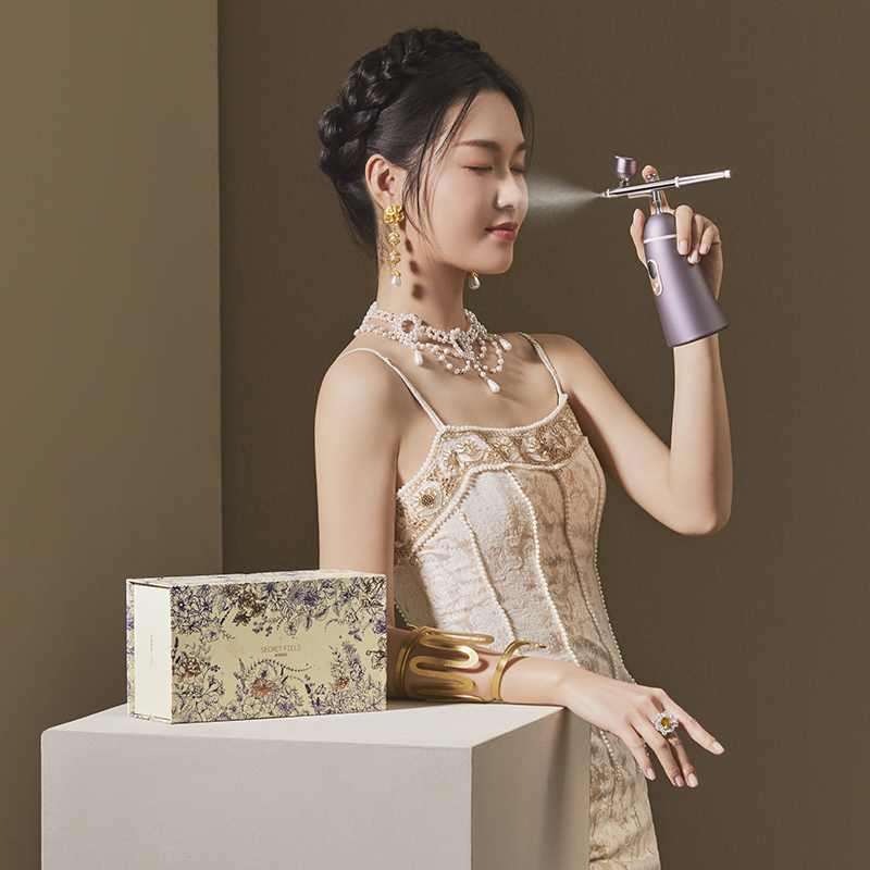 谷心2代面部注氧仪家用美容仪器补水高压纳米喷雾精华水光仪礼盒 - 图2