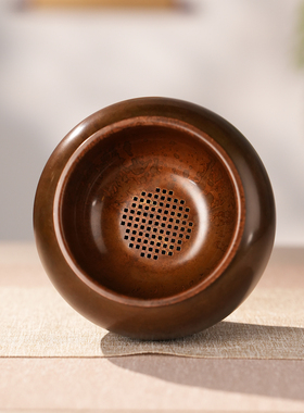 朱炳仁铜福运建水大号桌面摆件中式茶道配件茶具