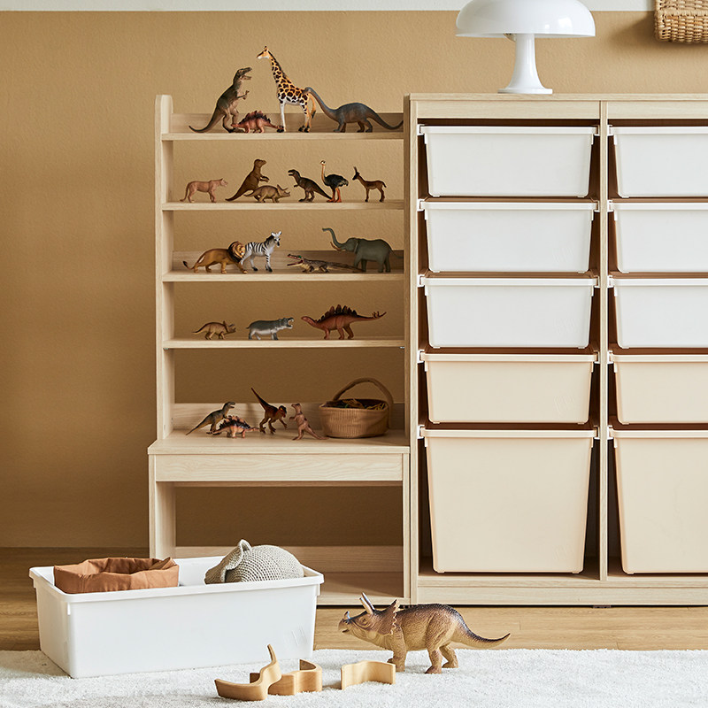 [买1送1]汉森儿童书柜实木玩具陈列架置物架绘本架书架宝宝收纳柜,淘宝优惠券,粉丝福利购,淘宝优惠卷