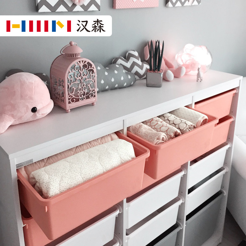 hanssem汉森儿童玩具收纳柜实木森凯蒂斗柜多层抽屉柜宝宝储物箱,淘宝优惠券,粉丝福利购,淘宝优惠卷