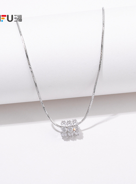 三福休闲垂坠链条短项链单条 时尚优雅首饰配饰链条843695