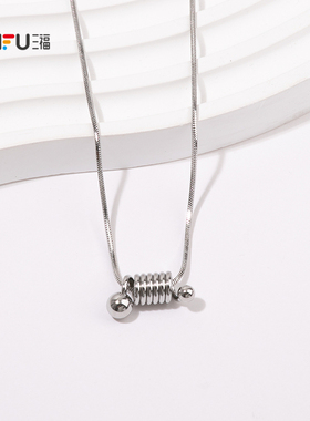 三福休闲时尚短项链单条 简约气质氛围感首饰配饰链子