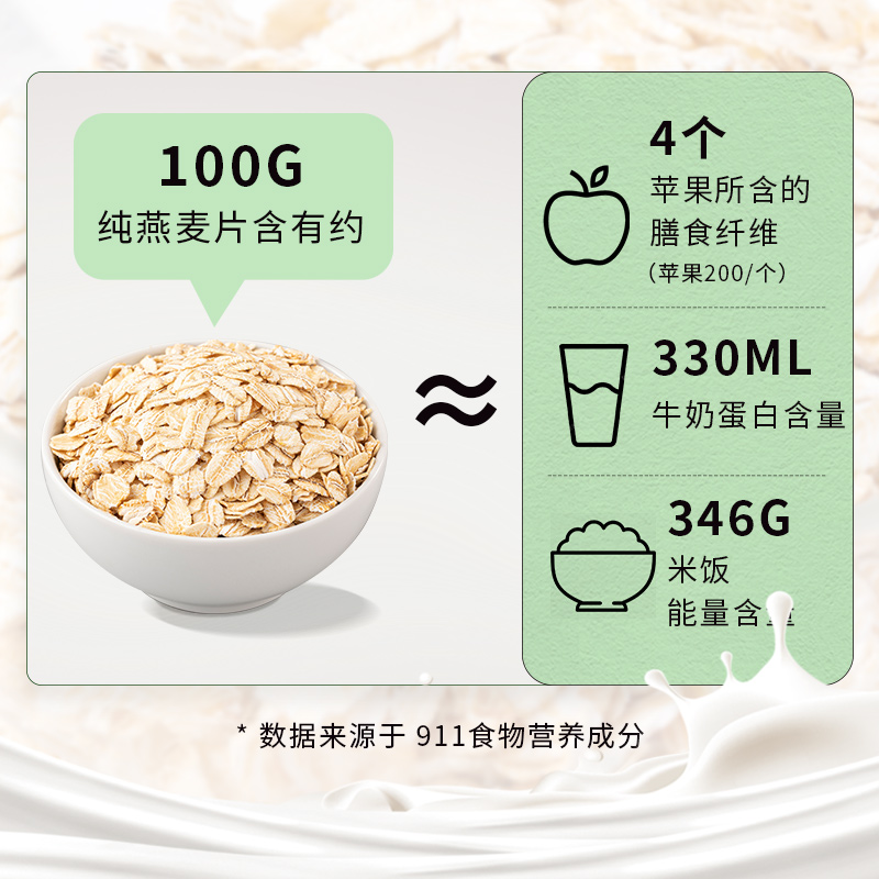 塞宝纯燕麦片0添加蔗糖健身内蒙古国产即食代餐懒人冲饮营养早餐