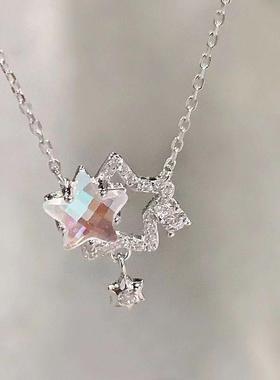 2026年新款马年项链轻奢小众新款闪耀双子星女ins小众设计高级感