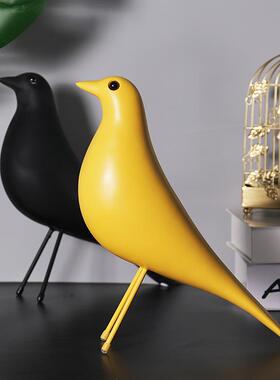 餐边柜装饰品摆件北欧树脂摆件和平鸽小鸟摆件创意现代家居室内客