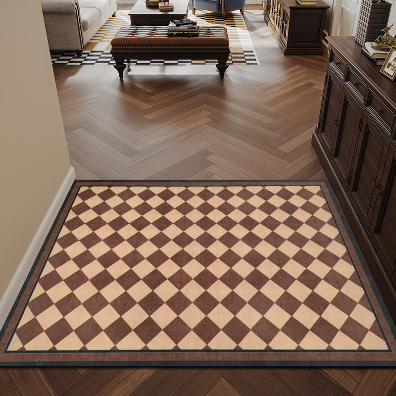 PVC 入户门地垫美式进门地毯可擦免洗门垫家用玄关室内门口蹭脚垫 - 图0