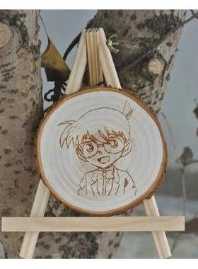 圆木片杉木片小木桩圆形树桩木头底座摆件原木块diy手工绘画