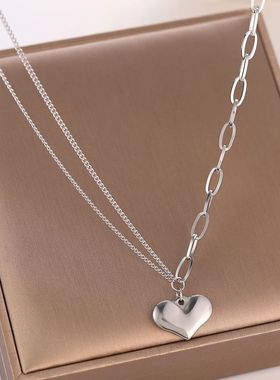 Stainless Steel Necklaces Baroque Style Asymmetric Chain