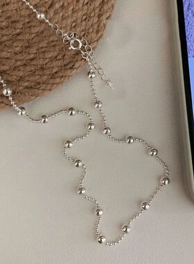 New 45cm New 925 Sterling Silver Bead Ball Chain Choker